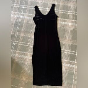 VTG Kathie Lee Collection black velvet stretch gown L